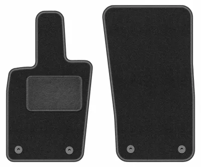 Image de Tapis avant en moquette pour Porsche Panamera II 2017- (coupé) – 2 pièces, gris graphite, sur mesure – Wielganizator LUX