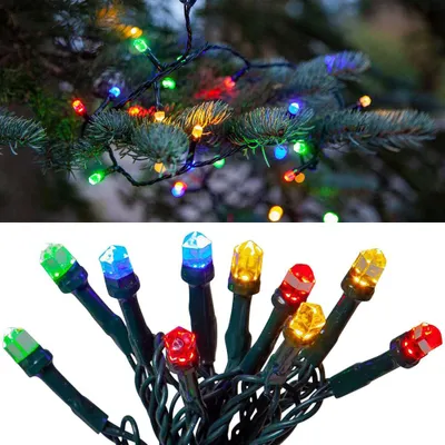 Produktbild von Eglo LED Lichterkette Diamond Star Light IP44 innen & außen Bunt Timer 200 LEDs 15m