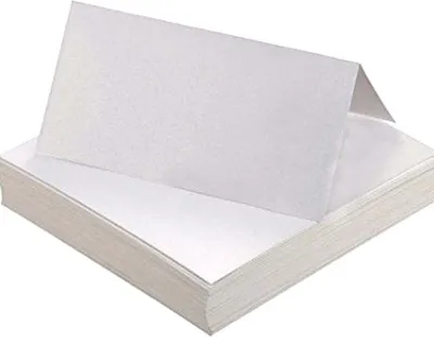 Image de 50Pcs Solid Color Blank Cartes de Table, Petites Cartes De Table Pour Écrire Le Numéro De Nom, 10cm X 5cm Cartes De Tente, Cartes D'accompagnement, Cartes De Nom