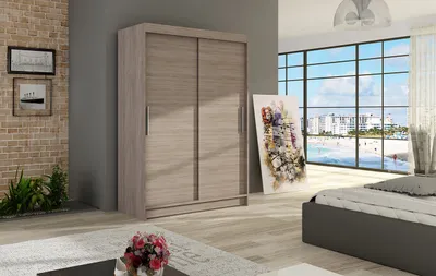 Obrázek produktu pro Prostorná šatní skříň Magda - šířka 120 cm, lanýž