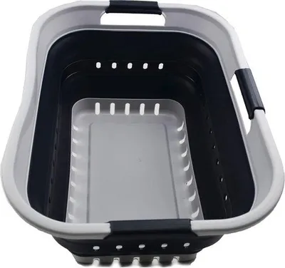 Image de Coffre à linge pliable et peu encombrant de 30 litres avec trois poignées pour un transport facile