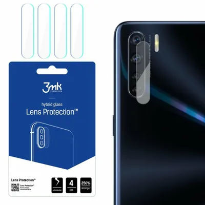 Produktbild von 3mk Hybridglas Lens Protection für Oppo A91 Kamera Objektiv Kameralinse 0,16mm 6H (4 Stück)