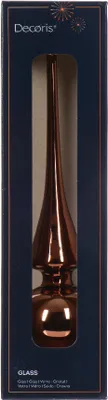 Produktbild von Christbaumspitze Glas 26cm - Espressobraun glänzend