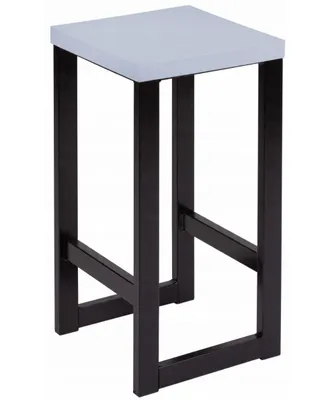 Produktbild von Spec-Wood, Hocker Holz LOFT, Barhocker Holz, Blumenhocker Holz mit Metallgestell, Duschhocker Modern, Küchenhocker, Barstühle, Tresenhocker, Sitzhocker 30x30x62 cm