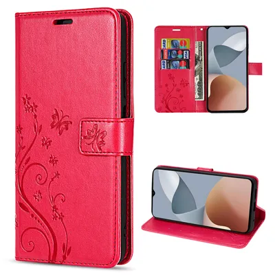 Produktbild von Hülle für ZTE Blade A34 Handy Tasche Handyhülle Wallet Case Klapphülle Flip Case Rot