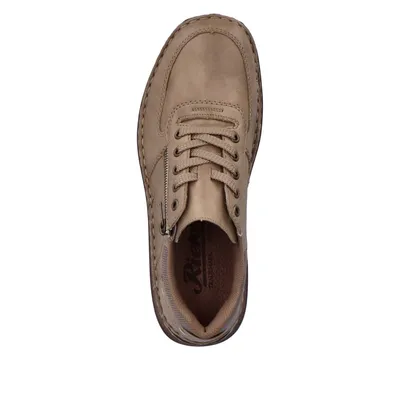 Produktbild von Rieker Herren Schnürschuh Halbschuh weiche Decksohle Reißverschluss 03010, Größe:46 EU, Farbe:Braun