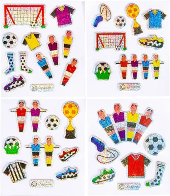 Produktbild von Duckiez Aufkleber Fußball glitzernd