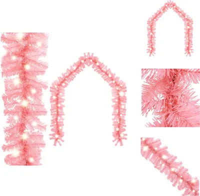 Produktbild von vidaXL Weihnachtsgirlande mit LED 5 m Rosa -  Weihnachtsbeleuchtung