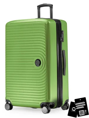 Produktbild von Hauptstadtkoffer - Großer Koffer + digitaler Kofferanhänger, Reisekoffer XL Erweiterung, Hardcase Rollkoffer 4 Rollen Aufgabegepäck 130L TSA-Schloss,Apfelgrün