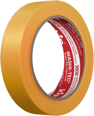 Productafbeelding van Afplaktape 3808 WASHI-TEC Premium, gouden krepp, glad, oranje, lengte 50 meter, breedte 48 mm
