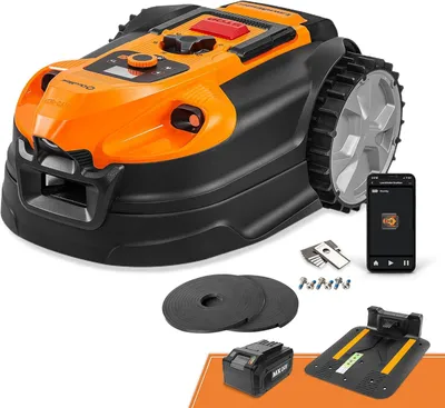 Produktbild von Lawnmaster OcuMow?18 m?hroboter ohne begrenzungskabel fš¹r bis zu 800©O 4ah Batterie Optische Navigation, Hindernisvermeidung, Automatische Ladestation, Verbotene-Zone-Funktion, WiFi & Bluetooth APP