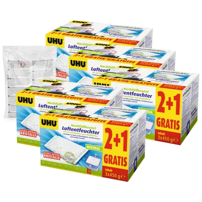 Produktbild von UHU original Luftentfeuchter Nachfüllbeutel 450g Duftneutral (16er Pack)