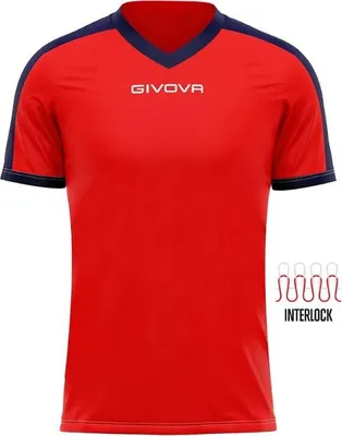 Produktbild von Sport-T-Shirt Givova Revolution Rot-Blau Rot - M