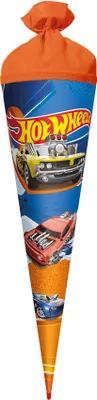 Produktbild von ROTH Schultüte groß Hot Wheels 70 cm rund Filzverschluss ROT(H)-Spitze Zuckertüte Schulanfang