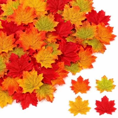 Künstliche Ahornblätter 8 cm, 200 Stück, Herbst-Deko