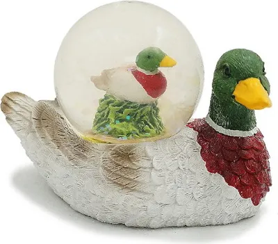 Produktbild von Glitzerkugel Stockente,  Erpel, 9 cm,  Schneekugel Tier Tiere Schneekugeln Ente