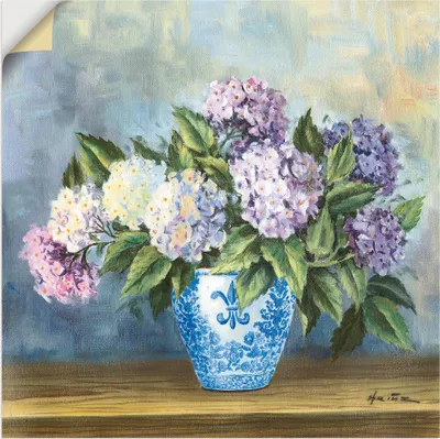 Produktbild von ARTland Wandbild, selbstklebend Hortensien Größe: 40x40 cm