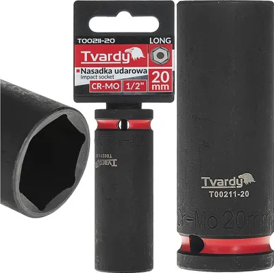 Obrázek produktu pro TVARDY Rázová nástrčná hlavice prodloužená 1/2", 20 mm, CrMo - T00211-20