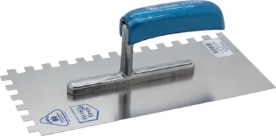 Image de Jung Truelle de lissage longueur 280mm largeur 130mm épaisseur 0,7mm denture 10x10 mm en acier inoxydable - 507 010 00