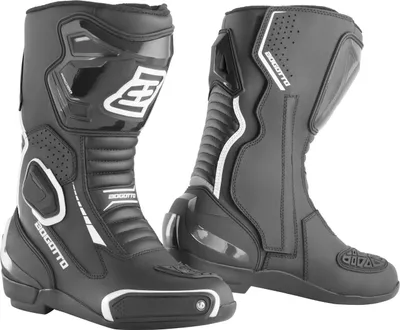 Produktbild von Bogotto Carta Race perforierte Damen Motorrad Stiefel, schwarz/weiß, 37