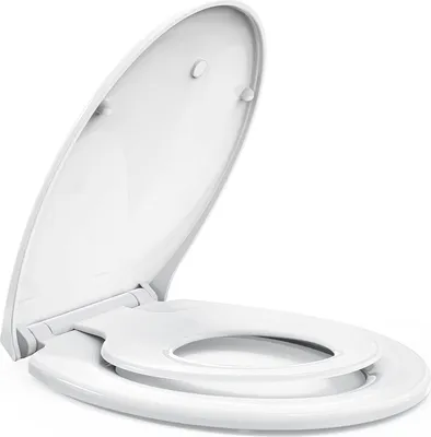 Immagine prodotto di Innovativo sedile per wc con seggiolino per bambini agganciabile magneticamente e meccanismo di chiusura soft-close