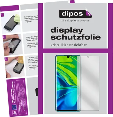Produktbild von 2x Schutzfolie für Xiaomi Mi Note 10 klar Displayschutzfolie Folie Display Schutz dipos