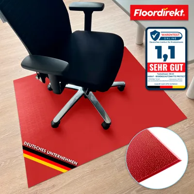 Immagine prodotto di Tappeto di protezione per pavimenti con bordo smussato in vari colori Cleopatra Red Round 60 cm