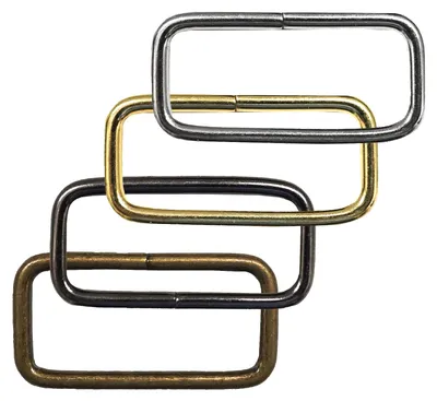 Produktbild von 10 Rechteck Ringe Rahmen Durchzug Metall-Schlaufe Gurtband Variantenwahl, Farbe:altmessing, Größe:30 (25) x 18 x 2 mm