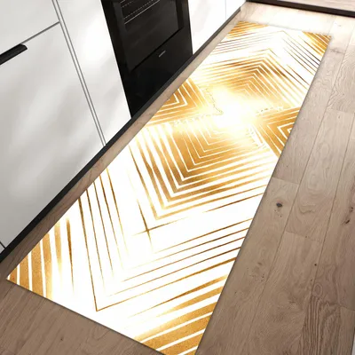 Produktbild von Küchenteppich 60x90cm rutschfest & abwischbar PVC Läufer - Muster von Geometrisches