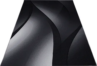 Produktbild von Teppich mit feiner Linienstruktur - perfekt für Wohnzimmer, Schlafzimmer oder Büro, Größe: 160 x 230 cm, Farbe: Schwarz
