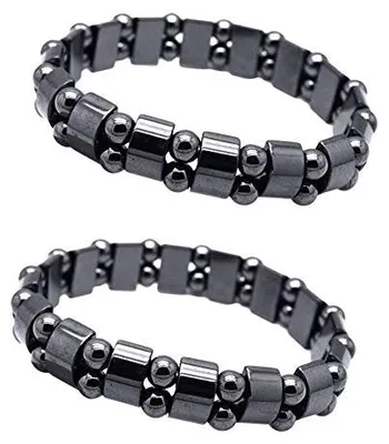 Produktbild von Armband Magnetisch - Schwarz Hematit - 2 Stück
