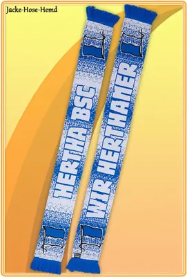 Produktbild von Schal Hertha BSC Berlin Blau Weiss Fanschal Wir sind Herthaner Logo Fahne