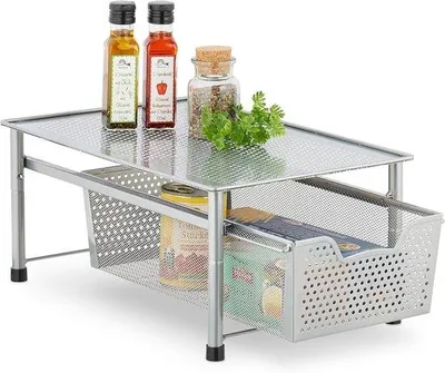 Produktbild von Famanu Küchenorganizer mit Schublade - stapelbar, silber