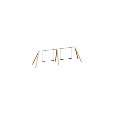 Produktbild von Playparc Vierfachschaukel "Holz/Metall", Aufhängehöhe 200 cm