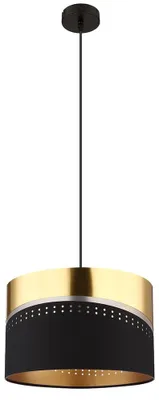 Produktbild von LED Hängeleuchte OR, Metall, Schwarz, Textil, E27, H 120 cm