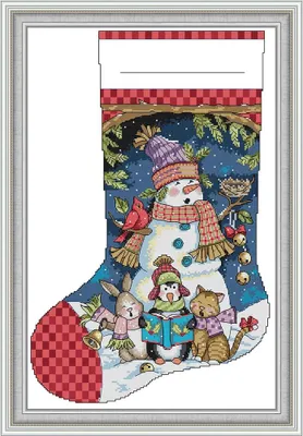 Kreuzstich-Set Weihnachtsstrumpf 11CT 44x63 cm DIY