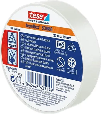 Imagen del producto de Cinta Aislante Blanca, 20 Metros X 19 Mm