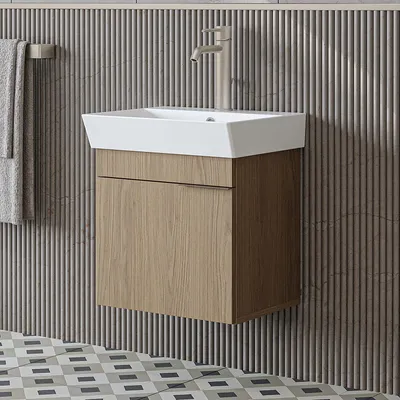 Image de Ensemble de meubles de salle de bains Roomart LYCIA-50, 2 pièces, largeur 50 cm, chêne clair