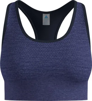 Image de Soutien-gorge de sport sans coutures, maintien moyen, bleu chiné (21122) - Taille M