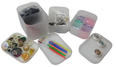 Produktbild von 3er Set  Sortierbox Aufbewahrungsbox Kleinteilemagazin Hobby Organizer Stapelbox