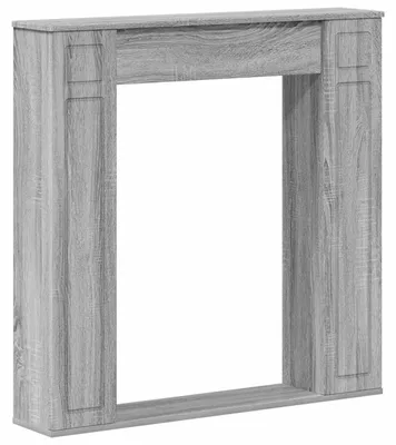 Zdjęcie produktu dla Rama kominkowa vidaXL, kolor Sonoma Grey, 100 x 20 x 100 cm, materiał drewnopochodny
