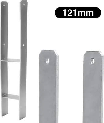 Zdjęcie produktu dla Aopunly 6 szt. kotwy słupkowe typu H, kotwy słupkowe, wsporniki słupków, uchwyty słupków 121 mm 600 mm