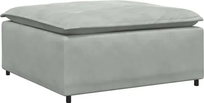 Zdjęcie produktu dla vidaXL Modułowy podnóżek do sofy jasnoszary 100x100x48 cm