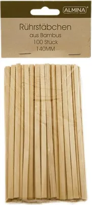Immagine prodotto di Bastoncini mescolatori in bambù per buffet e cucina, 100 pezzi - 14 cm