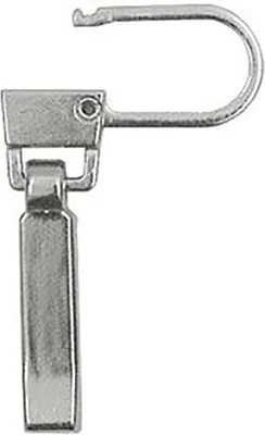 10 Metall Zipper Schlaufen Reißverschluss silber matt