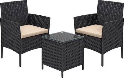 Immagine prodotto di Set di mobili da giardino - Arredamento da esterno elegante - Tavolo da terrazza e salottino - Arredamento da esterno per il giardino