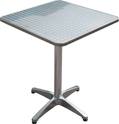 Zdjęcie produktu dla Stół barowy 950364, aluminium, srebrny, 60 x 60 x 70/110 cm