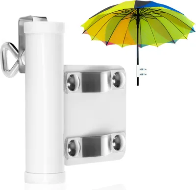 Produktbild von com-four® Sonnenschirmhalter für Balkongeländer - Sonnenschirm Balkon Halterung - Sonnenschirmständer - Schirmhalter bis 28 mm Ø, Plattenstärken bis 30 mm