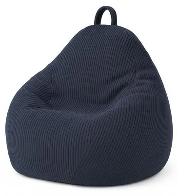 Immagine prodotto di Pouf sacco in velluto a coste BANANAIR 80 x 70 cm blu scuro