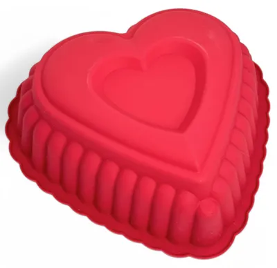 Produktbild von Silicone Backform Herz 24 cm - Antihaftbeschichtung, Hitzebeständig und Spülmaschinenfest